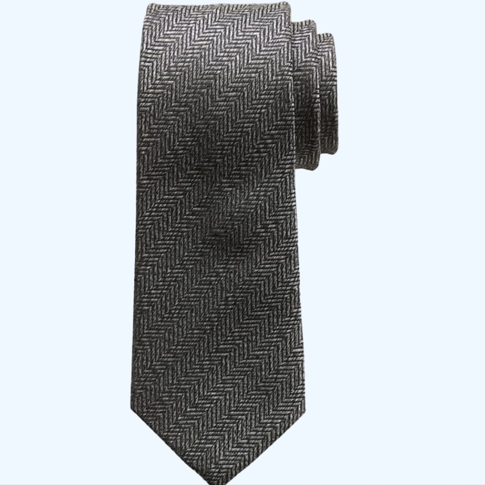 Bananna Republic Silver Chevron Men's Tie-OS